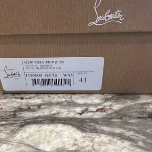 New Very Prive Patent Red Sole Pumps—Worn for half of evening. Like new.
